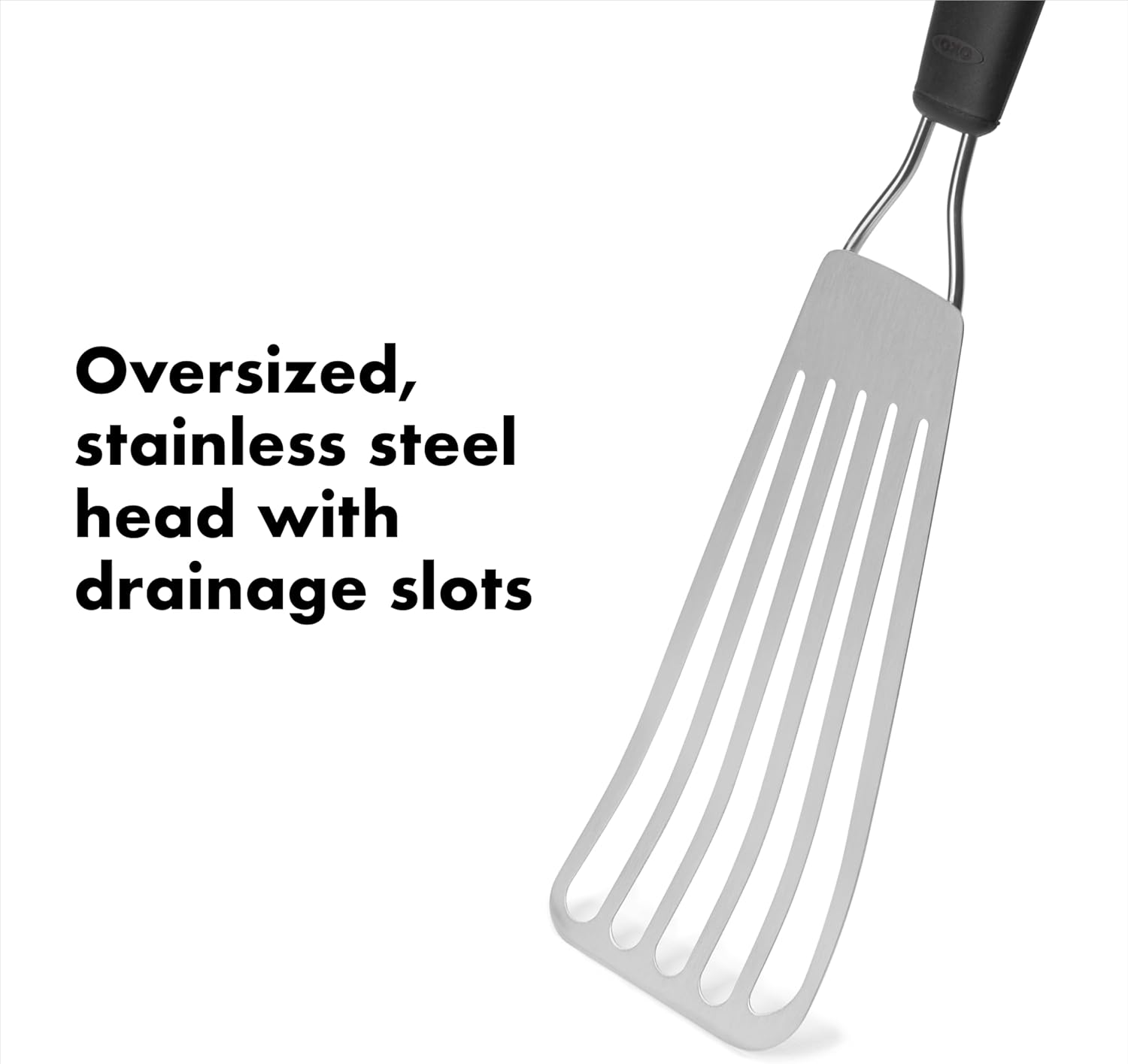 OXO Good Grips Slotted Fish Spatula Stainless Steel, Fish Turner | Flexible Blade Lifts Fish Fillets, Slotted Stainless Steel, Non-Stick Pan Safe, Long Comfortable Handle, Everyday Cooking - Image 3