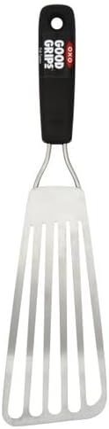 OXO Good Grips Slotted Fish Spatula Stainless Steel, Fish Turner | Flexible Blade Lifts Fish Fillets, Slotted Stainless Steel, Non-Stick Pan Safe, Long Comfortable Handle, Everyday Cooking - Image 4