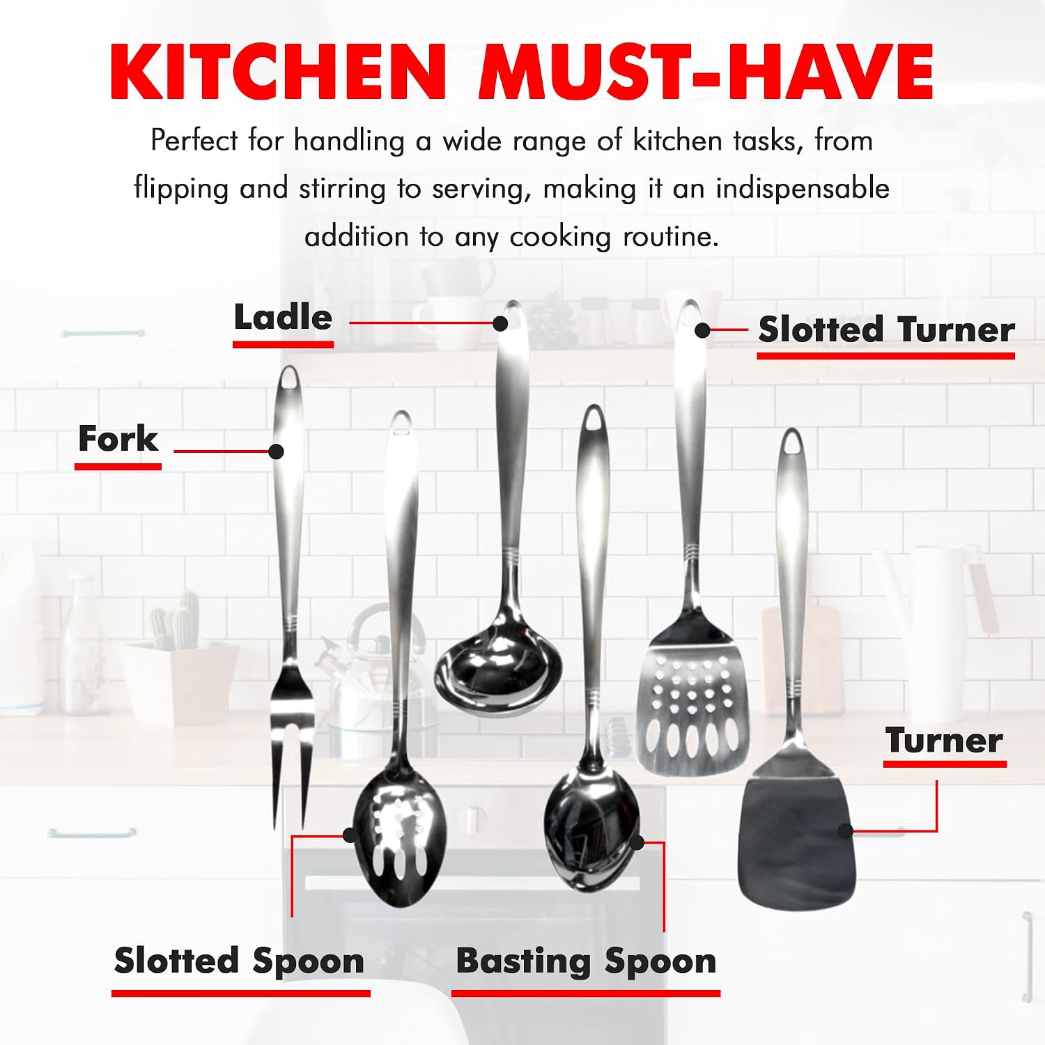 Chef Craft Select Cooking Ladle, 11.5 inch, Stainless Steel - Image 7