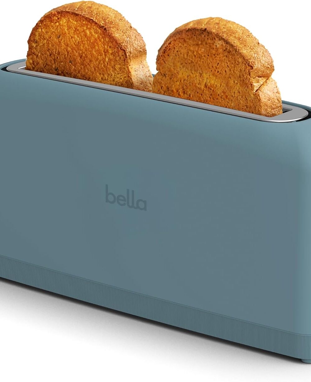 bella Fits-Anywhere™ 2-Slice Slim Toaster, Long Slot & Extra Wide, Surf