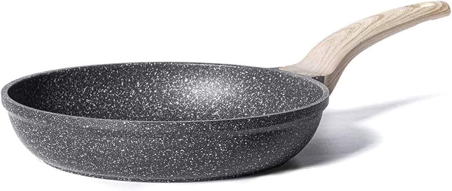 CAROTE 10 inch Non Stick Black Frying Pan Skillet, PFOA-Free | Healthy Non Toxic Granite Kitchen Cookware, All Stovetops Compatible Skillet with Heat-Resistant Handle, Easy to Clean - Image 8
